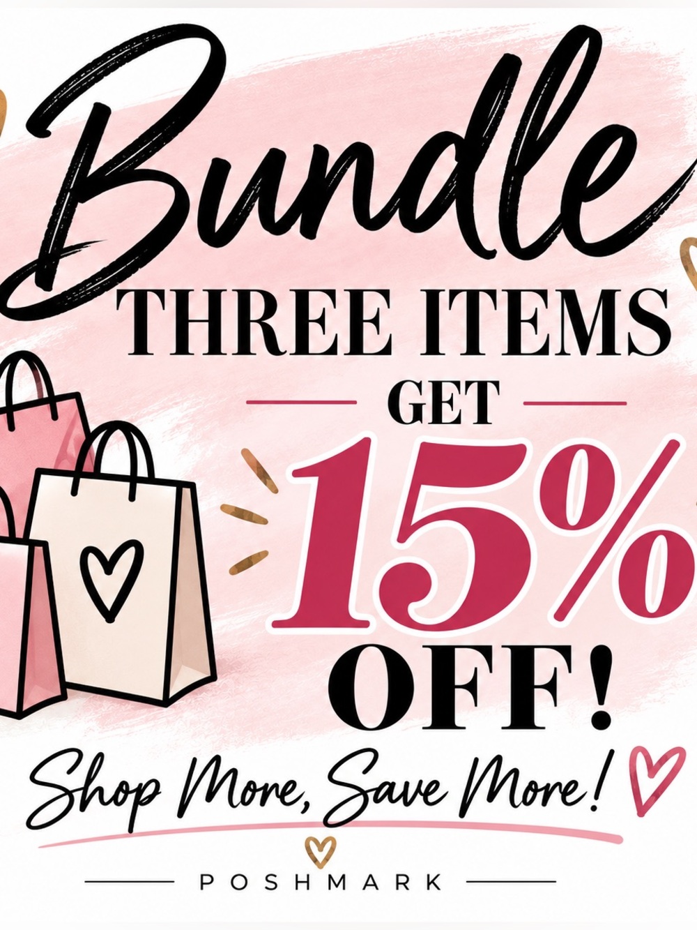 Bundle Discount Sign - Pink